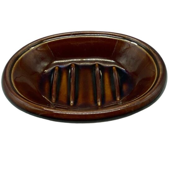 Villeroy Boch Pottery Soap Bathroom Dish, Vintage MCM‎ Glazed Marked Unique Rare - Picture 1 of 7